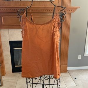 Cute Fall Tank with lace detail